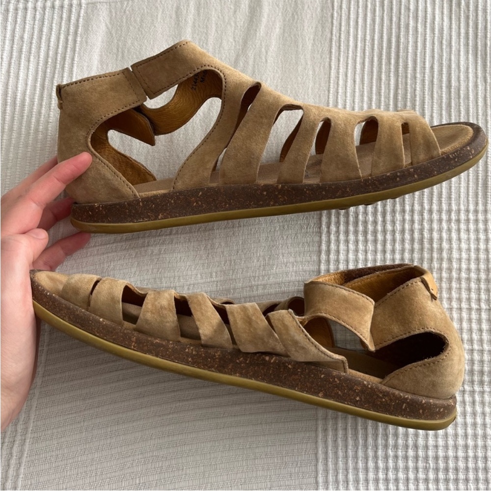 Camper Tan Leather Gladiator Sandals - Picture 4 of 7